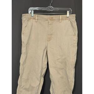 Old Navy Khaki Chino Pants - Stretch Twill Straight Leg Size 12